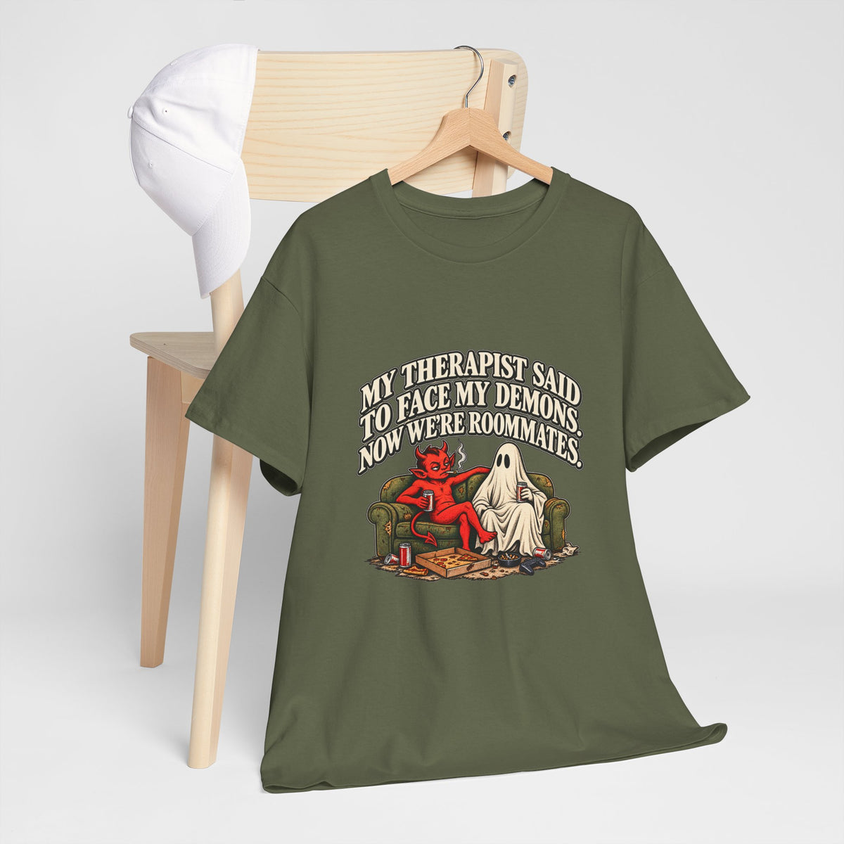 “My Therapist Said To Face My Demons, Now We’re Roommates” T-Shirt